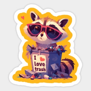 i love trash Sticker